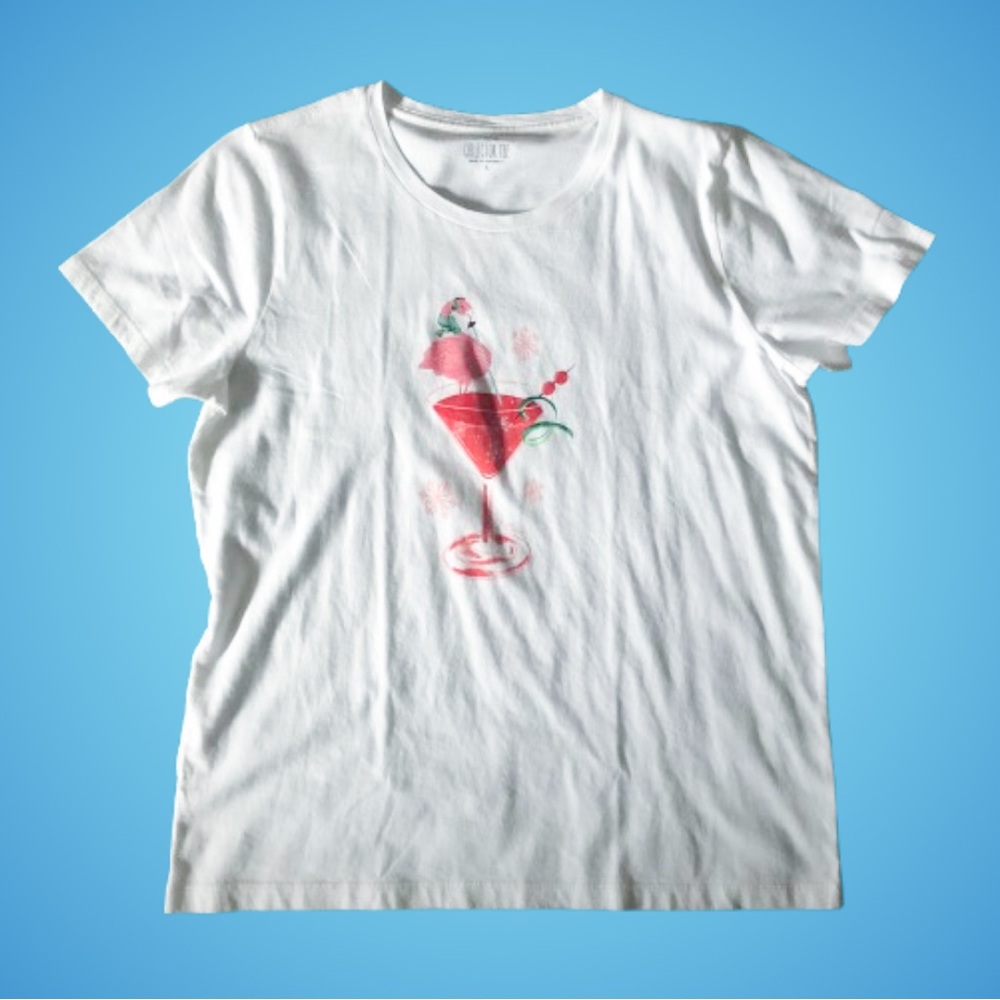 J. Crew Factory Collector Tee flamingo t-shirt Christmas NWT Size Large